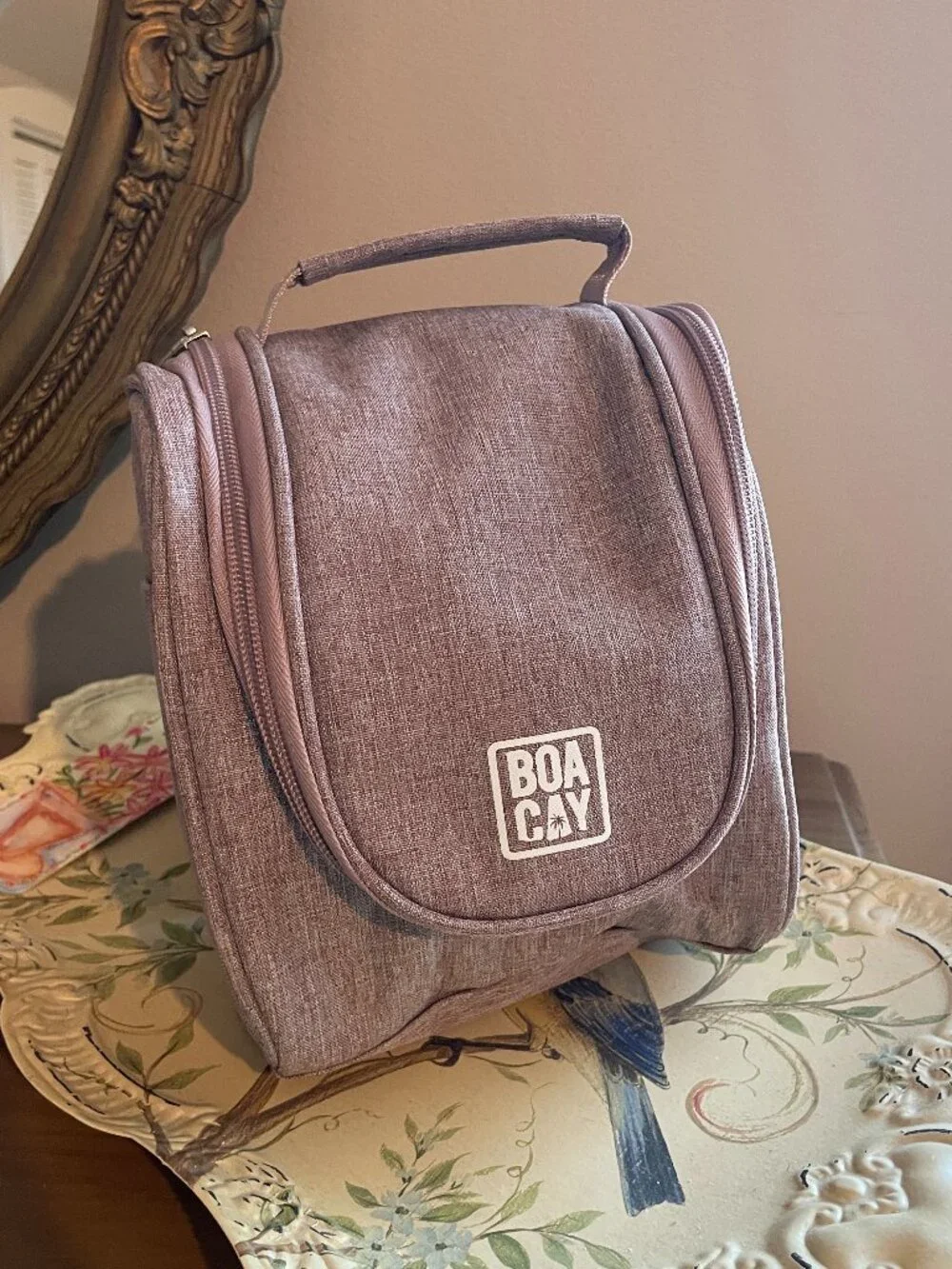 Mauve Small Hanging Toiletry Bag BOACAY